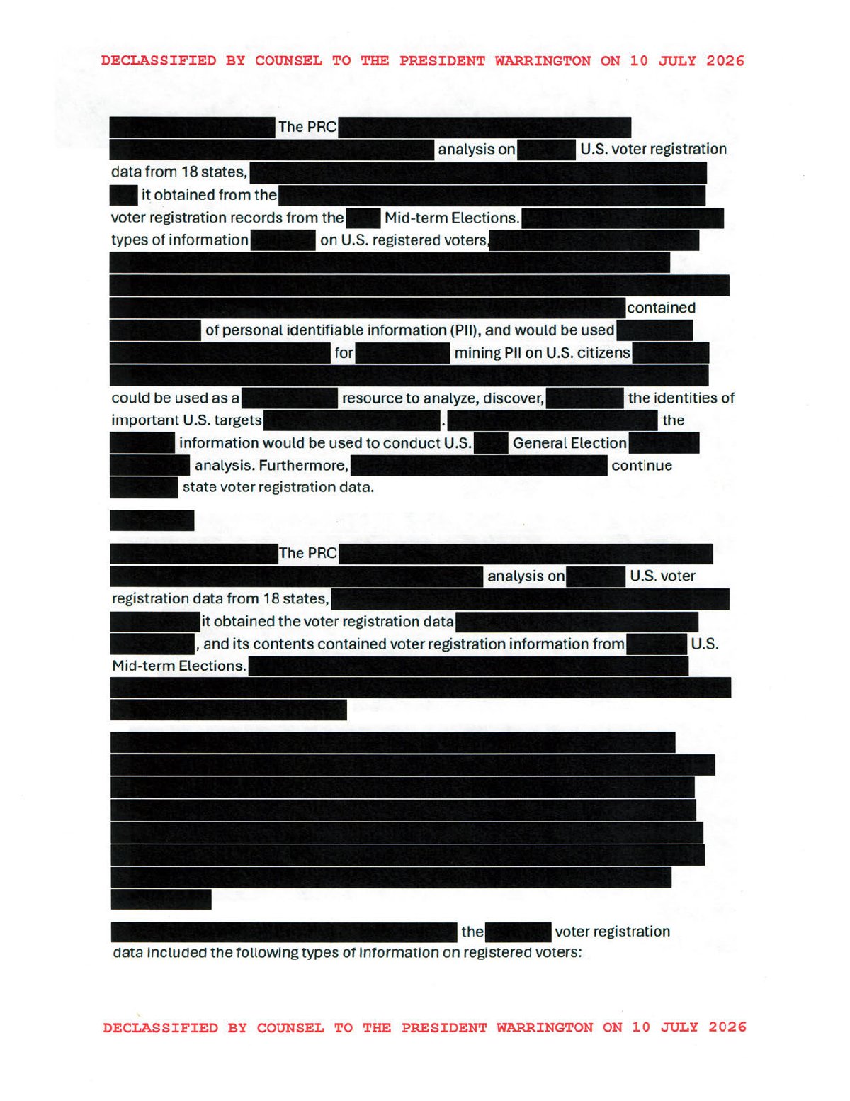 Scan of Analysis on U.S. Voter Registration Information from 18 States, page 2