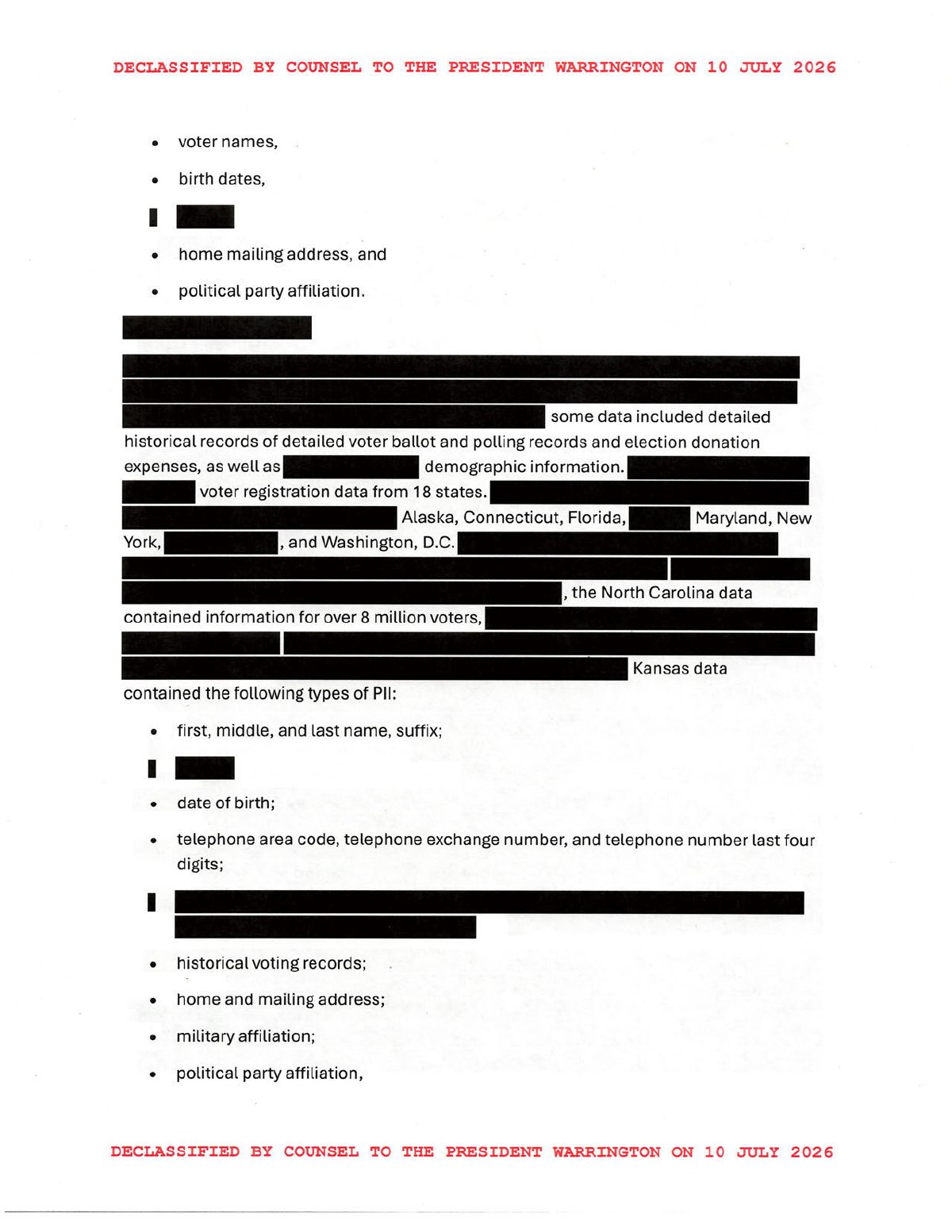Scan of Analysis on U.S. Voter Registration Information from 18 States, page 3