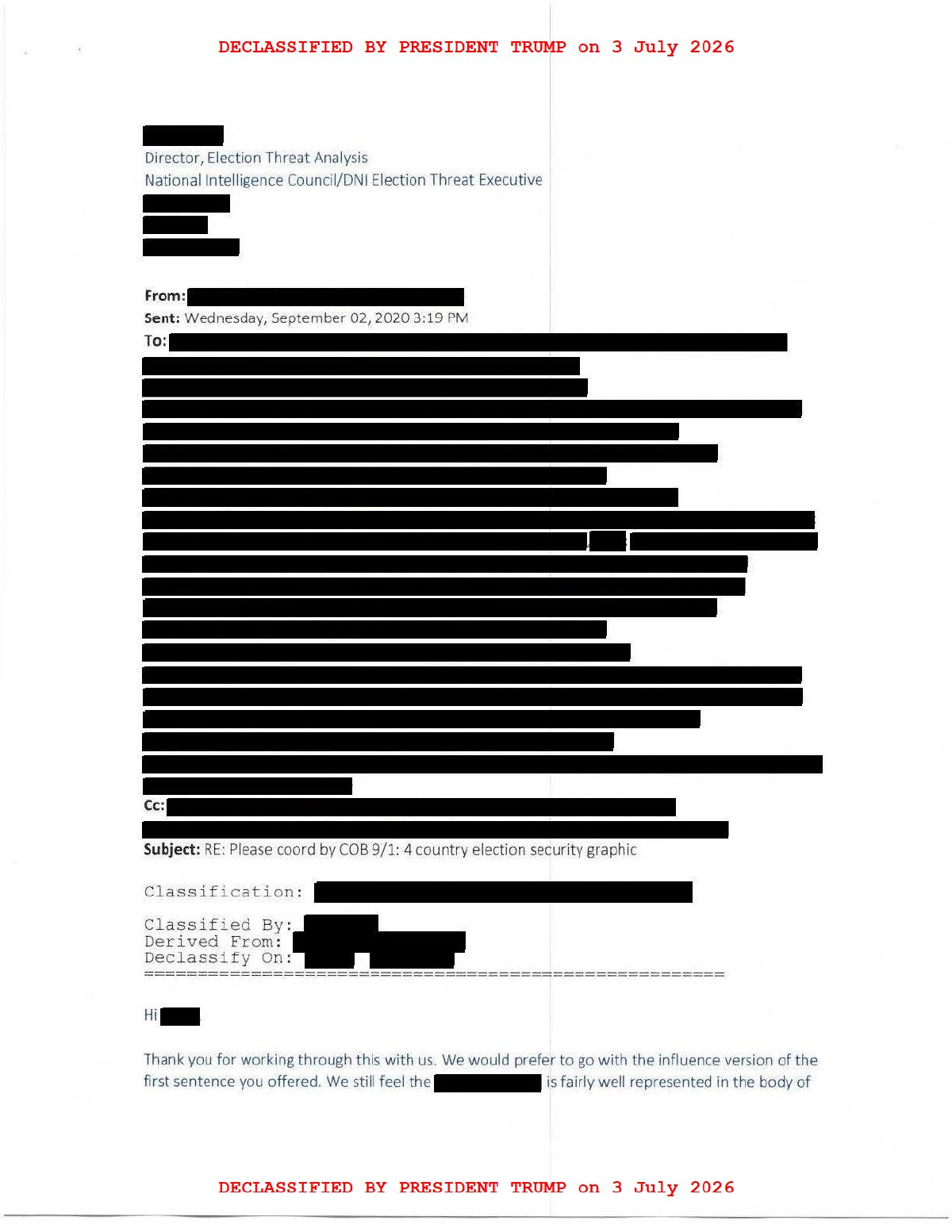 Scan of Email — RE: Please Coord by COB 9/1: 4-Country Election Security Graphic (3 September 2020), page 10