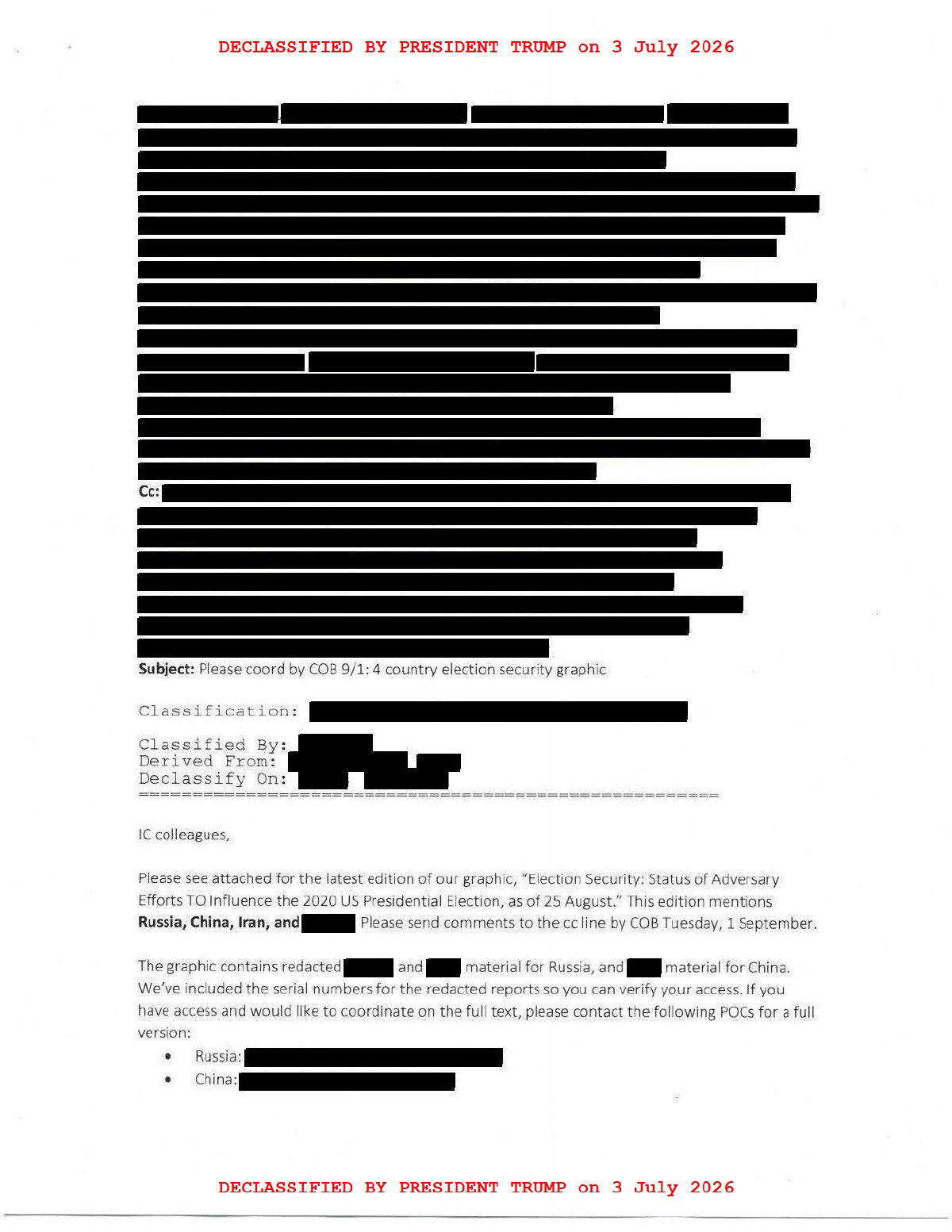 Scan of Email — RE: Please Coord by COB 9/1: 4-Country Election Security Graphic (3 September 2020), page 22