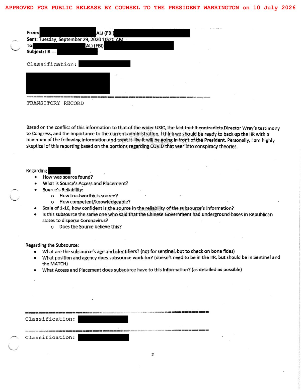 Scan of FBI Albany Briefing Handout / Tasking Package (Strategic Review of the Recalled IIR), page 21
