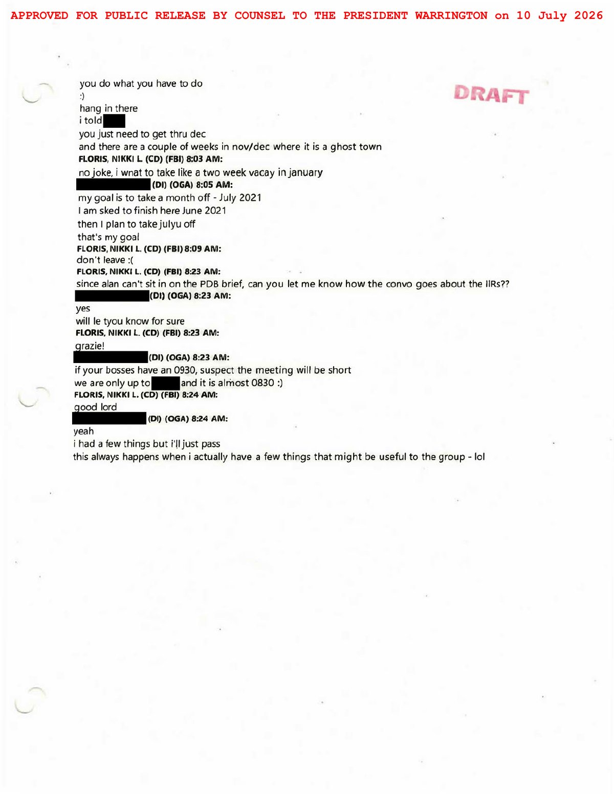 Scan of FBI Albany Briefing Handout / Tasking Package (Strategic Review of the Recalled IIR), page 33