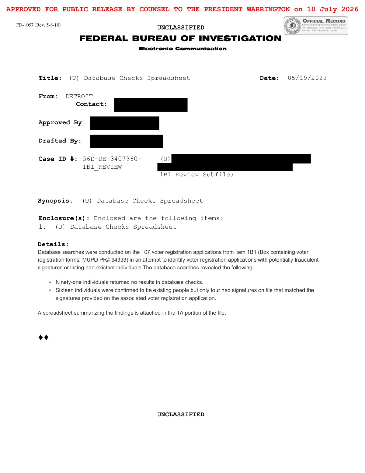 Scan of Database Checks Spreadsheet EC (91 of 107), page 1