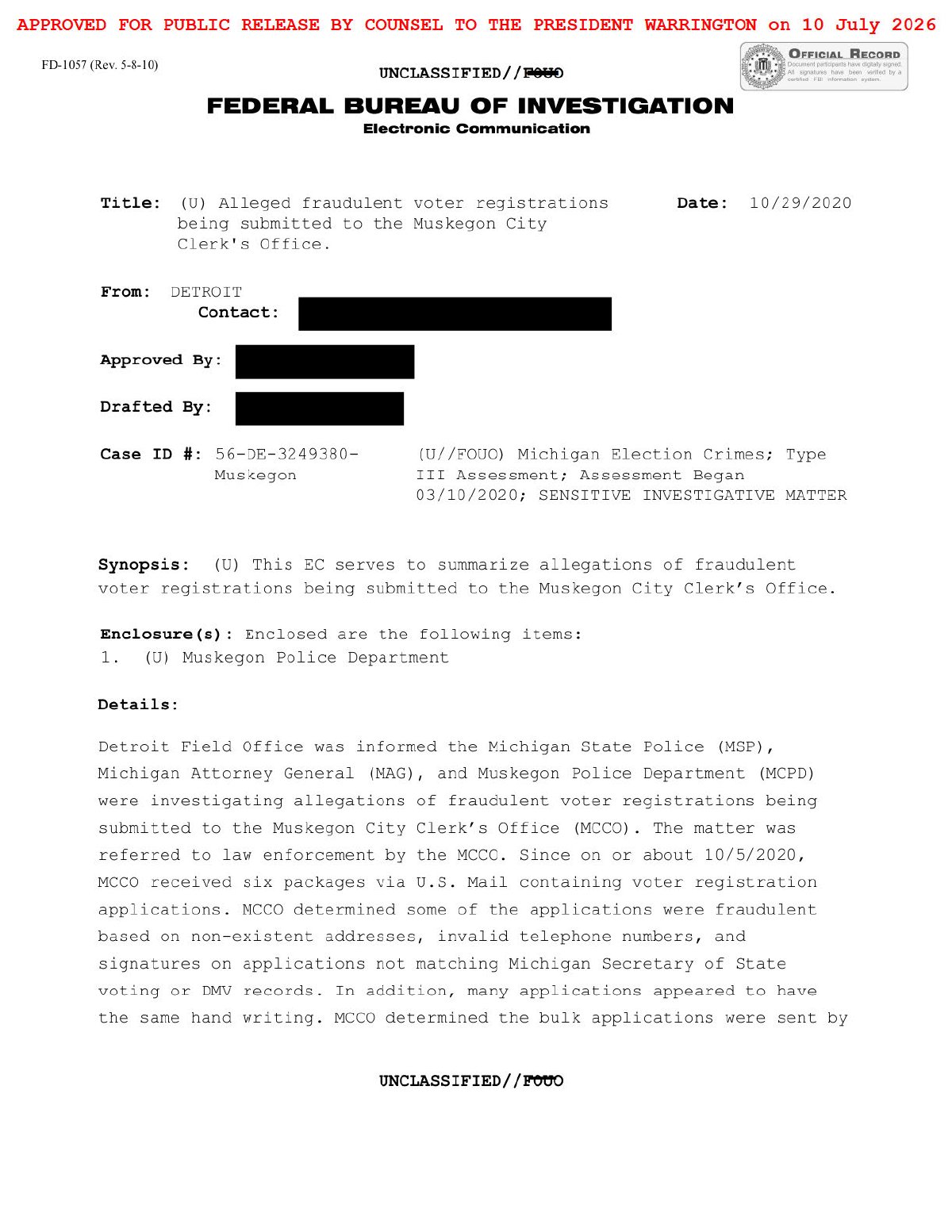 Scan of Original Muskegon / MSP Referral Assessment EC, page 1