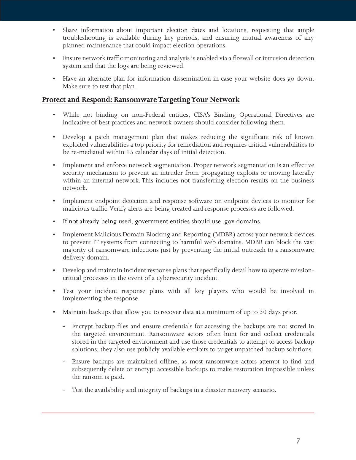 Scan of Recognizing and Addressing Threats to Statewide Voter Registration Databases, page 8