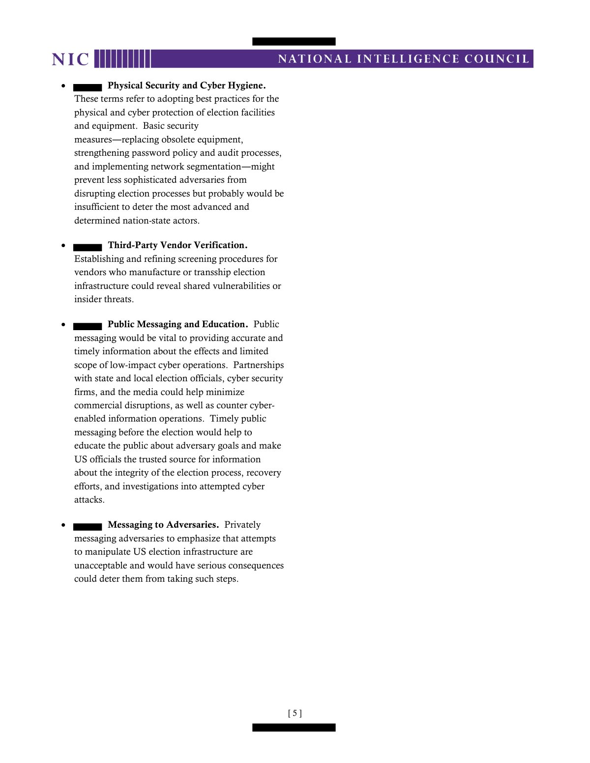 Scan of Vulnerabilities in US 2020 Election Infrastructure (NICM), page 5